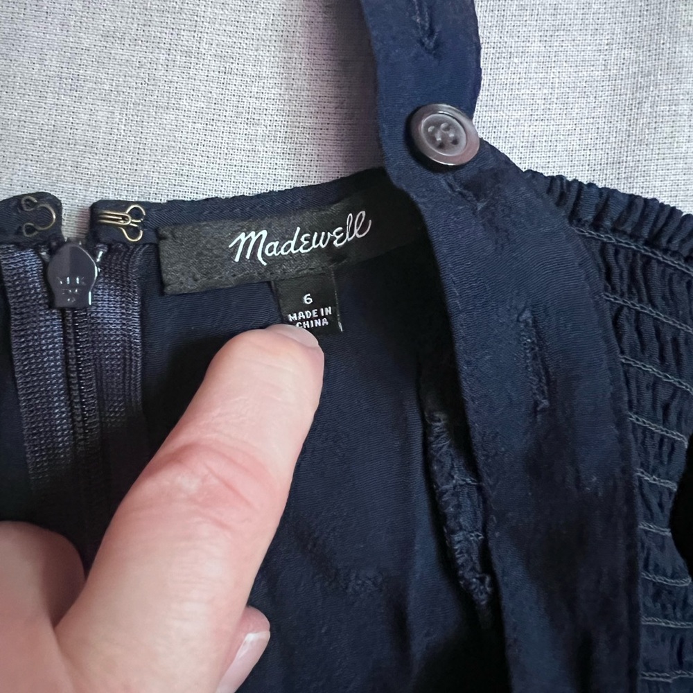 Madewell Dark Blue Wide Leg Jumpsuit - Picture 5 of 6